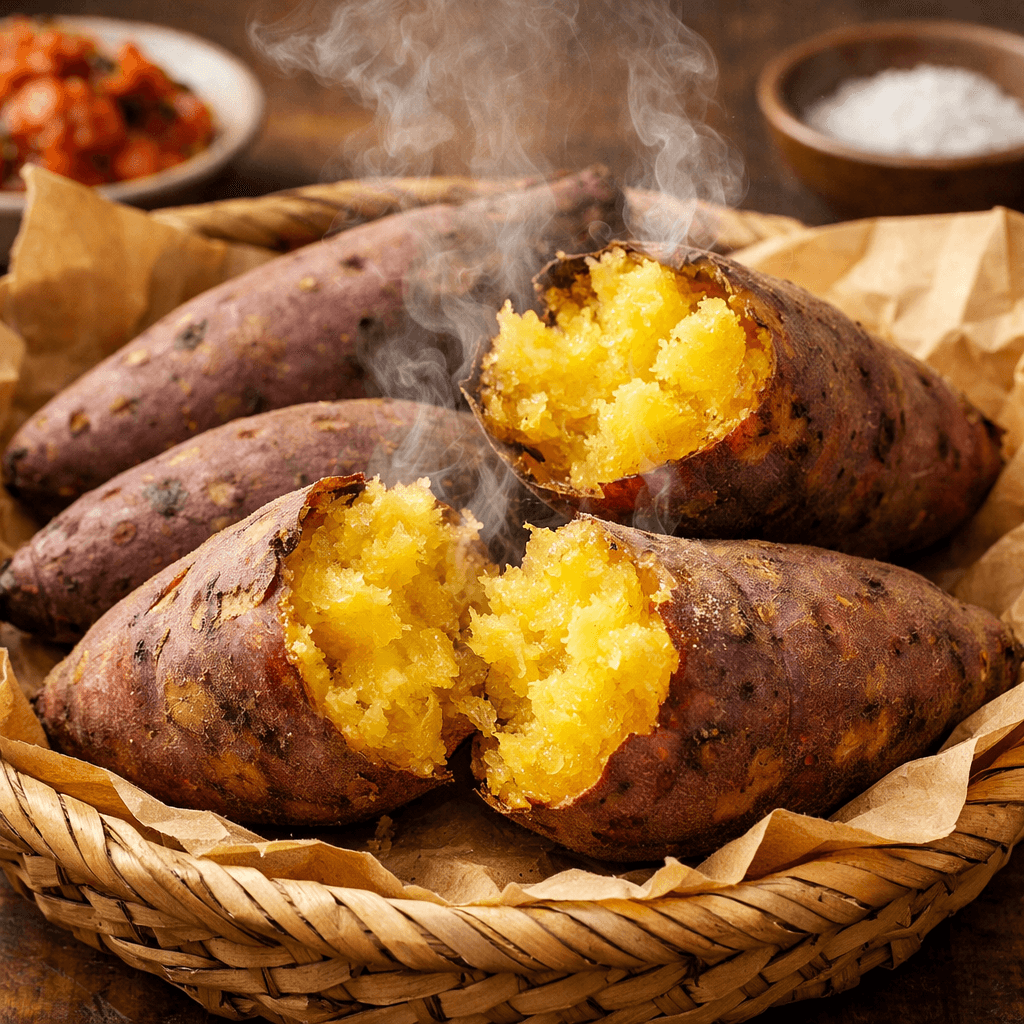 Roasted Korean Sweet Potatoes